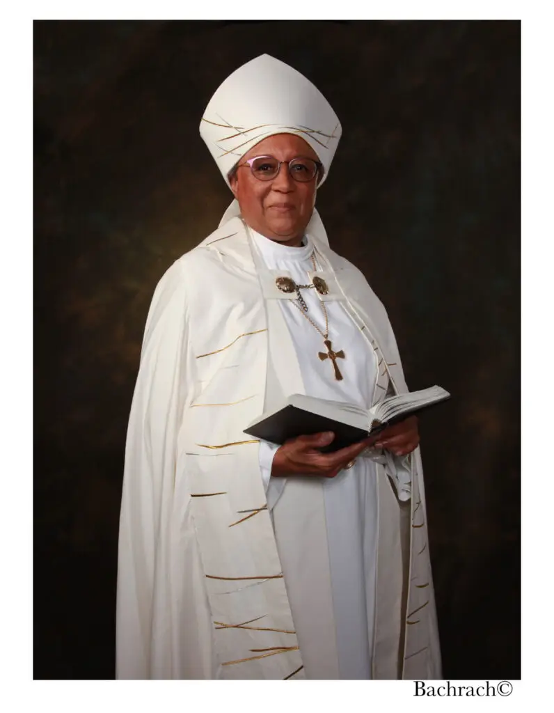 The Rt. Rev. Phoebe Roaf in clerical dress